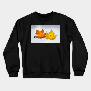 Two Leaves In Snow Crewneck Sweatshirt